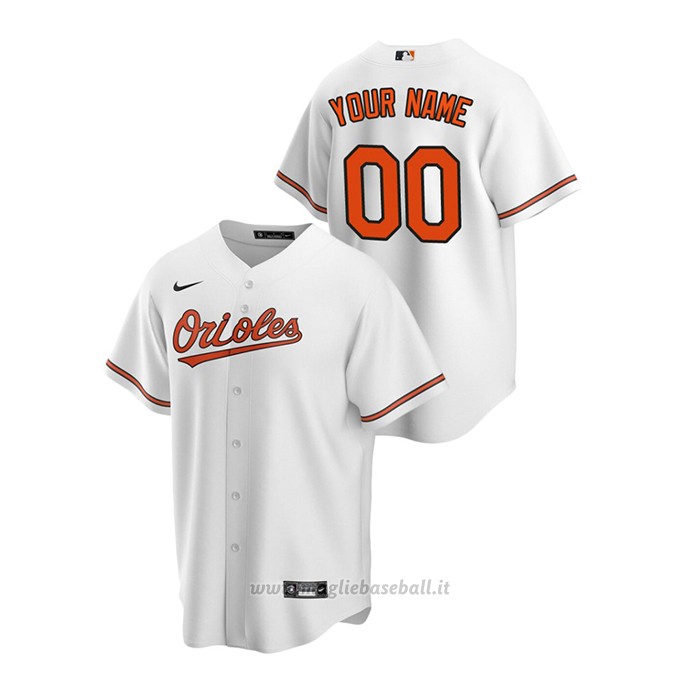 Maglia Baseball Uomo Baltimore Orioles Personalizzate 2020 Replica Primera Bianco